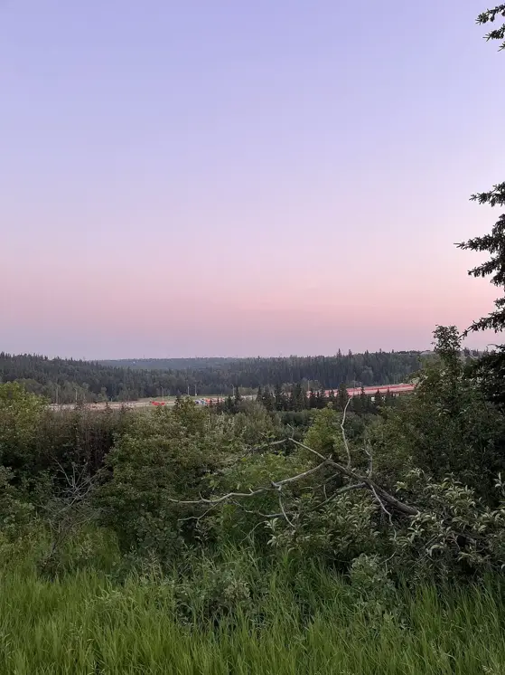 Rainbow Valley ravine in Edmonton, where the campground is.